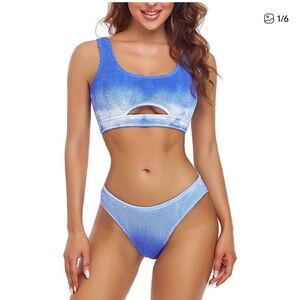 Two Piece Swimsuit Set, 2-Piece Swim Set NWT Size L